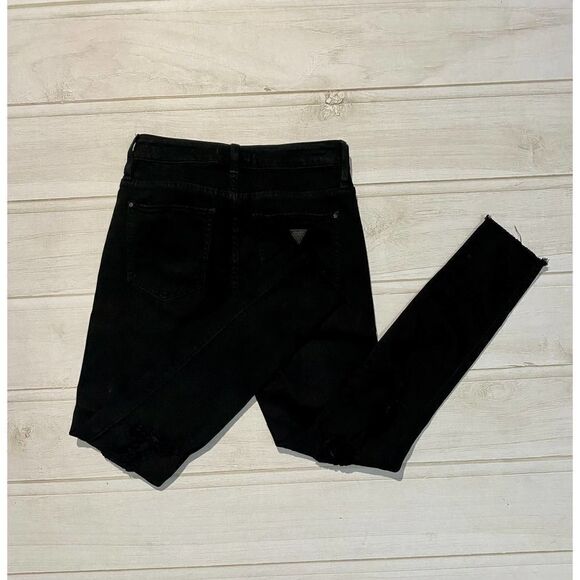 Guess Skinny Ankle Dark Was Distressed Jeans - Picture 8 of 8